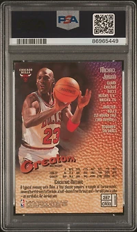 1997 Finest 287 Michael Jordan W/coating PSA 8