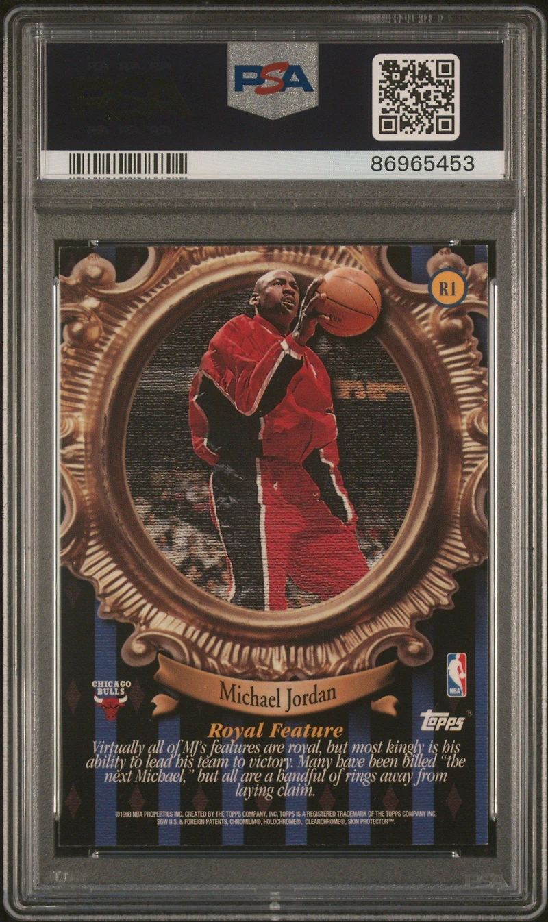 1998 Topps Roundball Royalty R1 Michael Jordan W/coating PSA 9