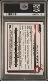 2021 Bowman Draft Chrome Draft Pick Autographs Cdaaa Andrew Abbott Gold Refractor PSA 10