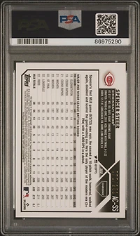 2023 Topps Chrome Update Autograph Acss Spencer Steer Purple Speckle Refractor PSA 10