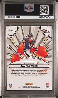 2023 Panini Donruss Bomb Squad Bs12 Zay Flowers PSA 10