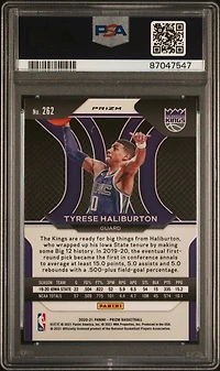 2020 Panini Prizm 262 Tyrese Haliburton Red Ice PSA
