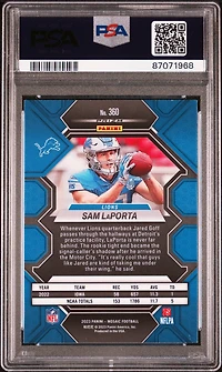 2023 Panini Mosaic 360 Sam Laporta PSA 9