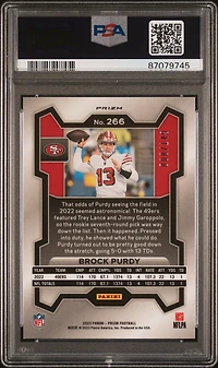2023 Panini Prizm 266 Brock Purdy Red Wave PSA 10