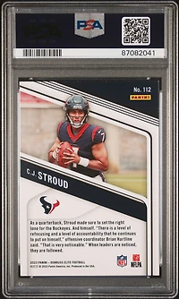 2023 Panini Donruss Elite 112 Cj Stroud Green Disco PSA