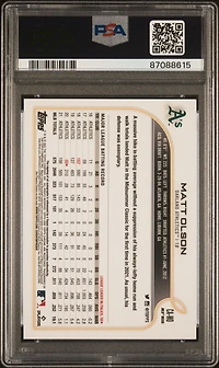 2022 Topps Chrome Logofractor Edition Chrome Autographs Camo Matt Olson PSA 10