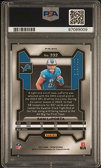 2023 Panini Prizm 332 Sam Laporta Pandora PSA 10