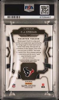 2023 Panini Prizm Rookie Gear Rgcjs Cj Stroud PSA
