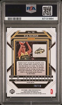 2023 Panini Prizm Wnba 14 Kia Nurse Gold PSA 10