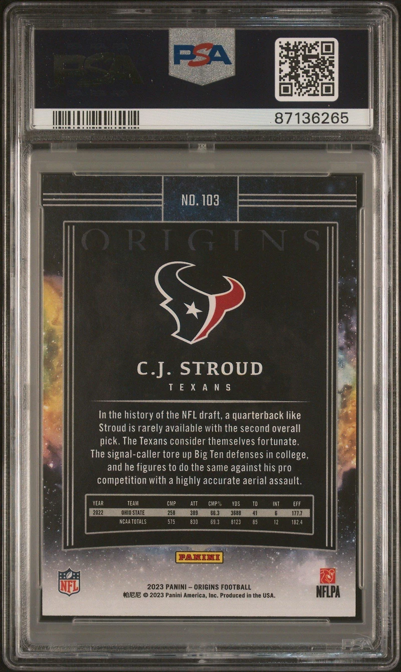 2023 Panini Origins 103 Cj Stroud PSA 9