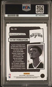 2023 Panini Nba Hoops Presentations 20 Victor Wembanyama PSA 9