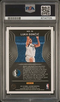 2021 Panini Illusions 70 Luka Doncic Trophy Collection Asia Red PSA 10