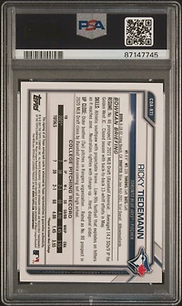 2021 Bowman Draft Chrome Draft Pick Autographs Cdarti Ricky Tiedemann PSA 10