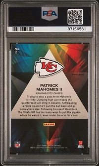 2023 Panini Prizm Prizmatic 2 Patrick Mahomes Ii Green Ice PSA 10
