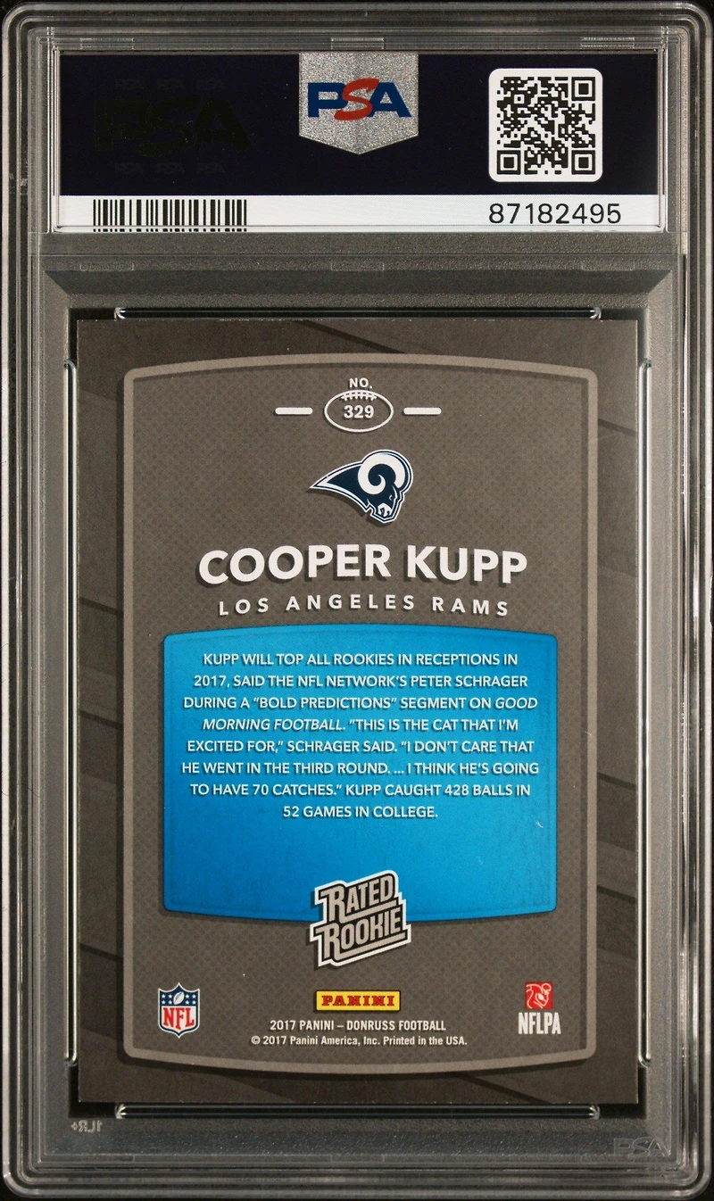 2017 Panini Donruss 329 Cooper Kupp PSA 10