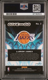 2022 Panini Mosaic Give And Go 3 Lebron James Green PSA 8