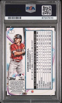 2023 Topps Cosmic Chrome 7 Corbin Carroll PSA 10