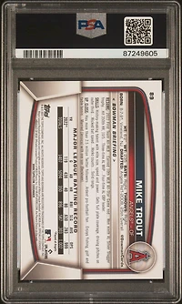 2023 Bowman 89 Mike Trout PSA 10