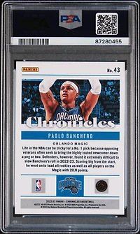 2022 Panini Chronicles 43 Paolo Banchero Asia Red PSA 10