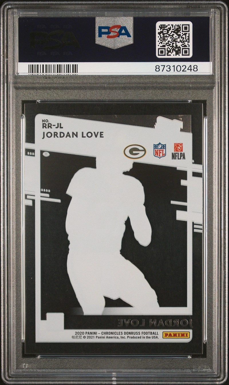 2020 Panini Chronicles Clearly Donruss Rated Rookies Rrjl Jordan Love PSA