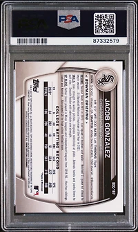 2023 Bowman Draft Bdc167 Jacob Gonzalez Chrome-purple PSA 10