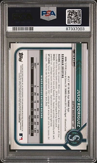 2022 Bowman Sapphire Edition Chrome Prospects Bcp45 Julio Rodriguez Aqua PSA 10