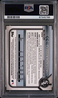 2022 Bowman Chrome Prospect Autographs Cpacmy Colson Montgomery Refractor PSA 9