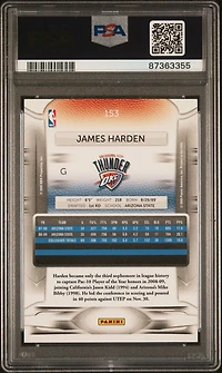 2009 Panini Prestige 153 James Harden PSA 10