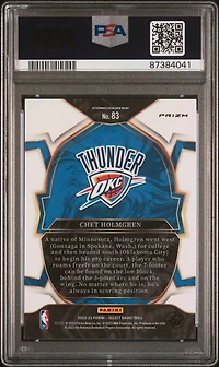 2022 Panini Select 83 Chet Holmgren Blue Cracked Ice PSA 10