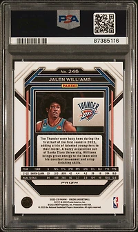 2022 Panini Prizm 246 Jalen Williams Ice PSA 10