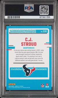 2023 Panini Donruss 339 Cj Stroud Press Proof Green PSA 10