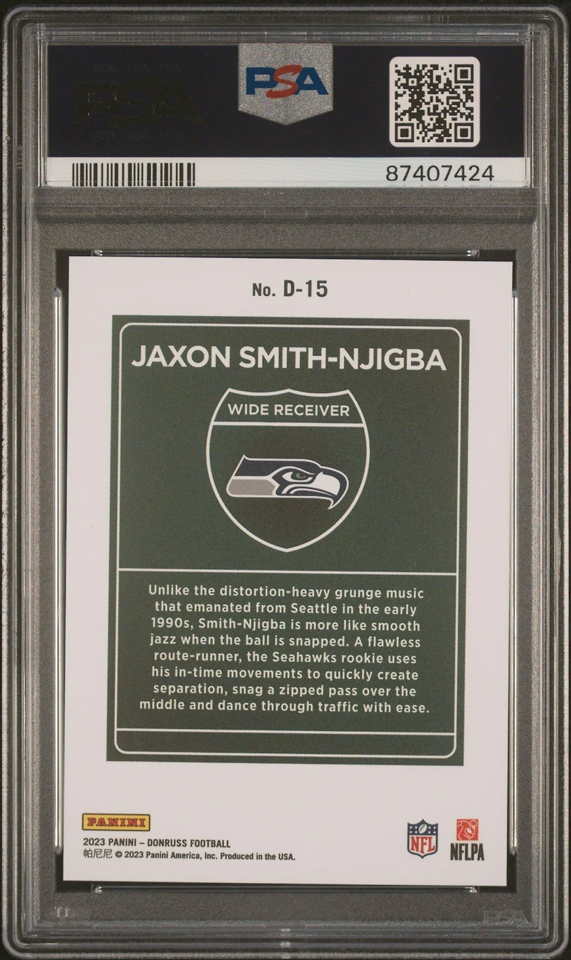 2023 Panini Donruss Downtown! D15 Jaxon Smith-njigba PSA