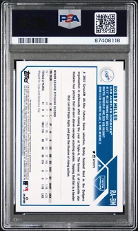2023 Topps Chrome Update Autograph Rabm Bobby Miller Purple Speckle Refractor PSA 10