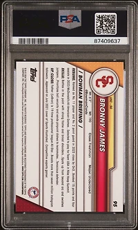 2023 Bowman University Chrome 95 Bronny James PSA 10