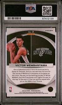 2023 Panini Prizm Global Reach 2 Victor Wembanyama Silver Prizm PSA