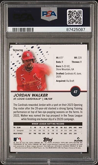 2023 Topps Pristine 47 Jordan Walker Refractor PSA 9