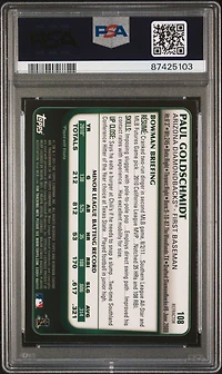 2011 Bowman Chrome Draft 108 Paul Goldschmidt Refractor PSA 8