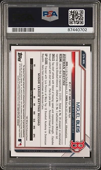 2021 Bowman Chrome Prospect Autographs Cpambl Miguel Bleis PSA 10
