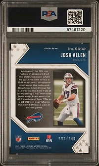 2021 Panini Rookies & Stars Star Studded Ss-12 Josh Allen White PSA 10