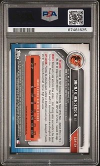 2019 Bowman Draft Chrome Draft Picks Autograph Cdagh Gunnar Henderson PSA 10