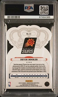 2022 Panini Crown Royale 61 Devin Booker Crystal Red PSA 10