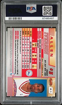 1996 Bowman's Best Rookie R1 Allen Iverson PSA 9