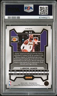 2023 Panini Prizm 63 Lebron James Silver Prizm PSA 10