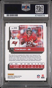 2022 Panini Donruss 255 Tom Brady Press Proof Premium PSA 10