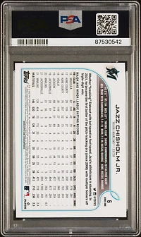2022 Topps 6 Jazz Chisholm Jr. PSA 10