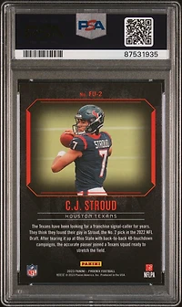 2023 Panini Phoenix Fired Up Fu2 Cj Stroud Silver PSA 10