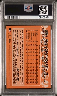 2023 Topps Chrome Update 1988 Topps Baseball 88cu17 Anthony Volpe PSA 10
