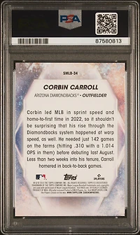 2023 Topps Stars Of Mlb Smlb34 Corbin Carroll Series 2 PSA 10