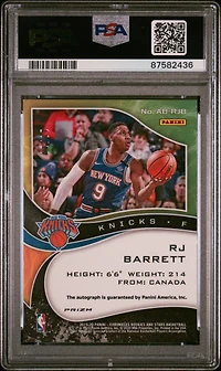 2019 Panini Chronicles Airborne Signatures Abrjb Rj Barrett Gold PSA 10