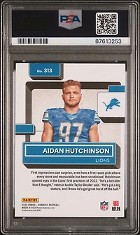 2022 Panini Donruss 313 Aidan Hutchinson Portrait PSA 9
